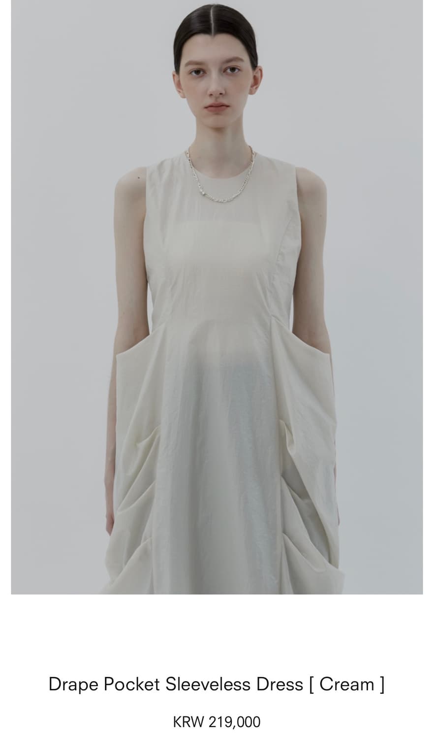 새상품)트리밍버드 드레이프 포켓 슬리브리스 드레스 원피스 상품이미지10