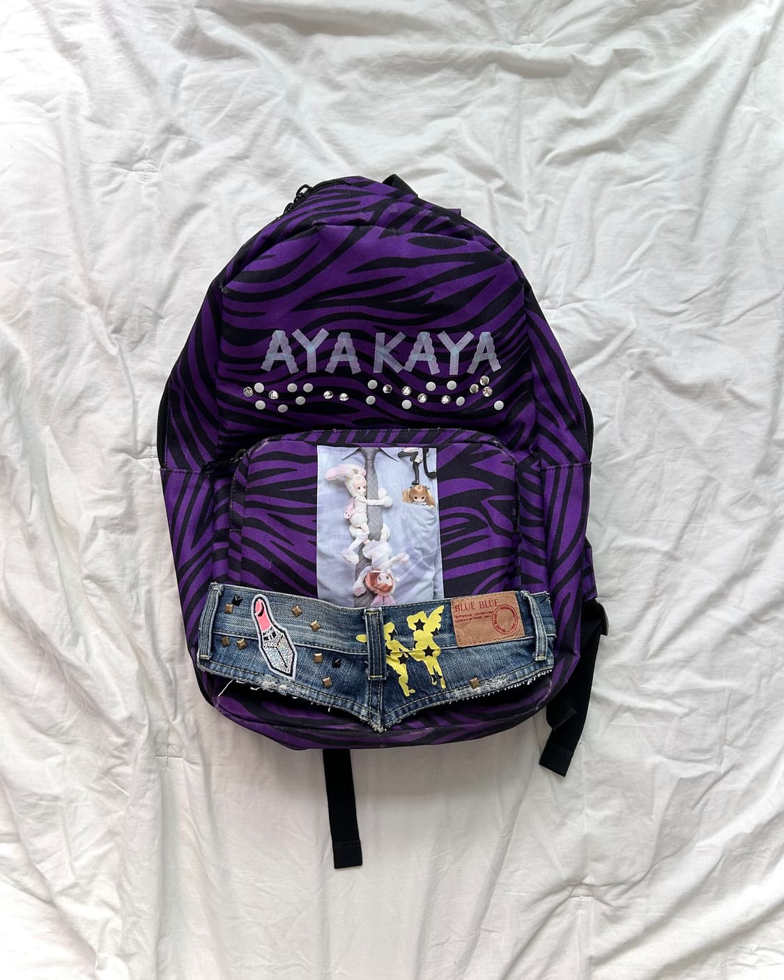 Purple zebra backpack 상품이미지1