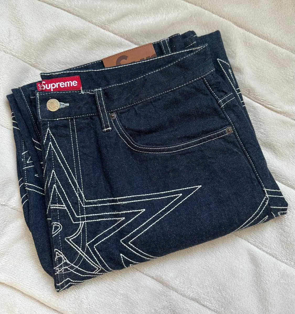 슈프림 스타 탑스티치 배기 진 인디고 - 25SS (34) 상품이미지3