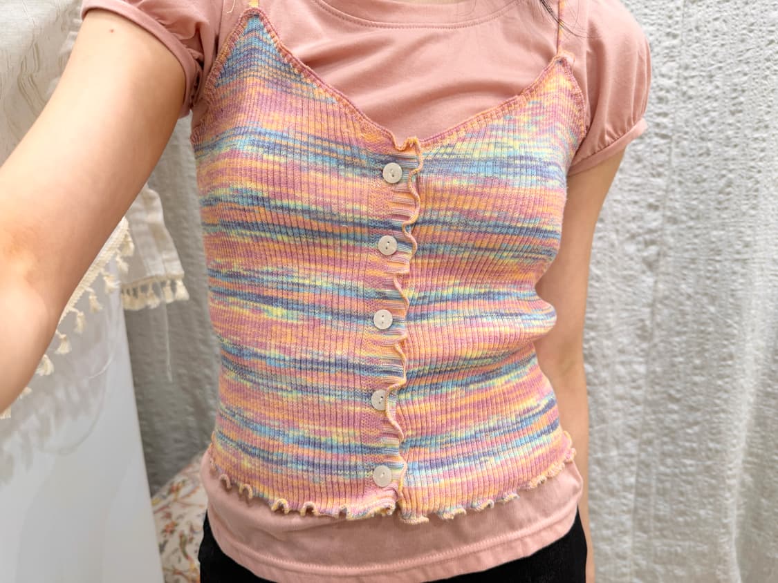 Sunset Sorbet Knit Bustier 상품이미지1