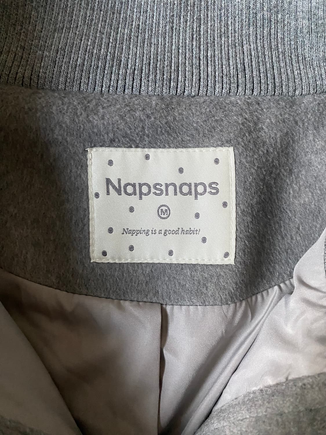 TAKEANAP Napsanaps 그레이 숏 코트 숏코트 하이넥 상품이미지4