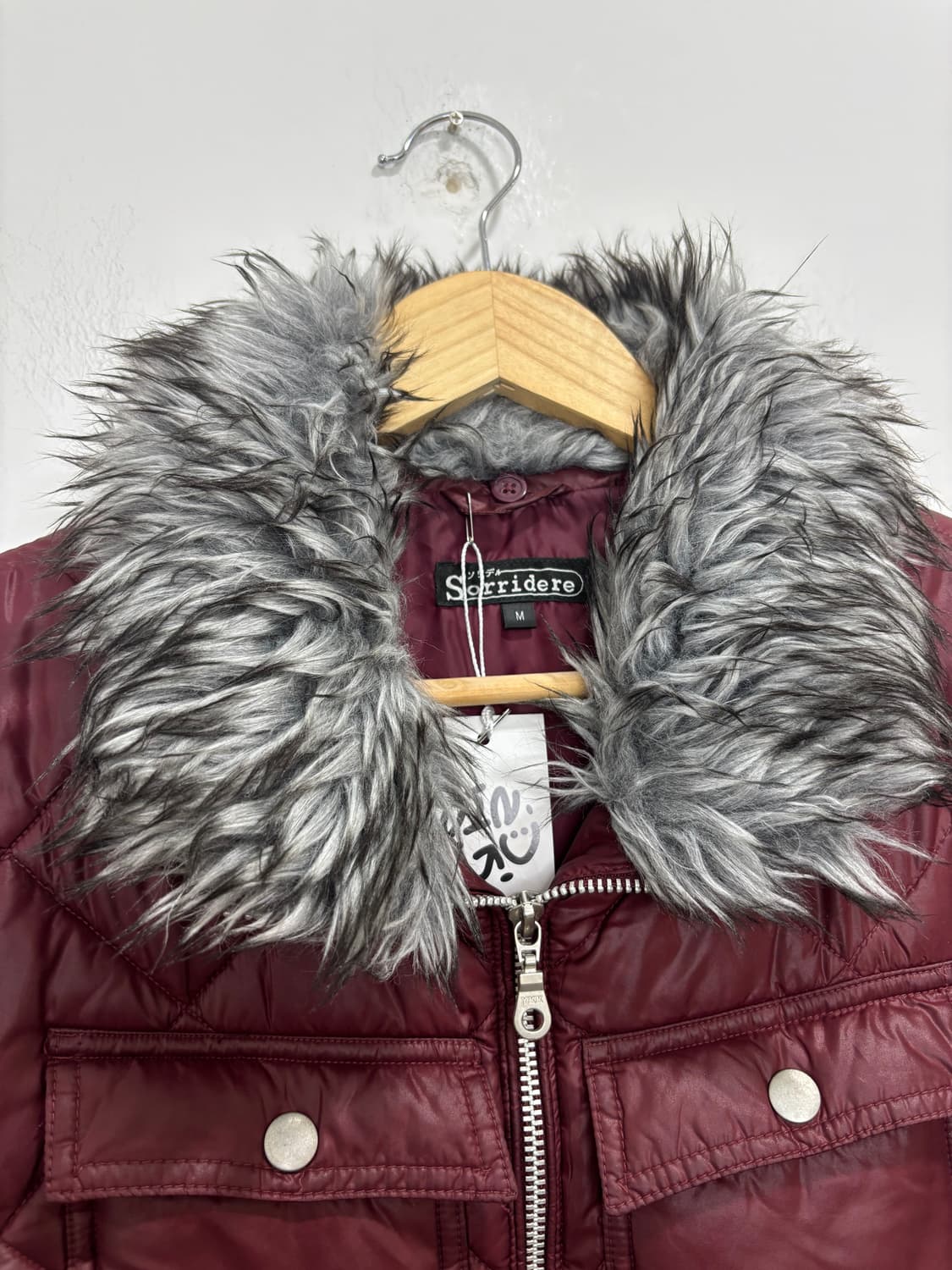 Sorridere 버건디 퍼 패딩 자켓 상품이미지7