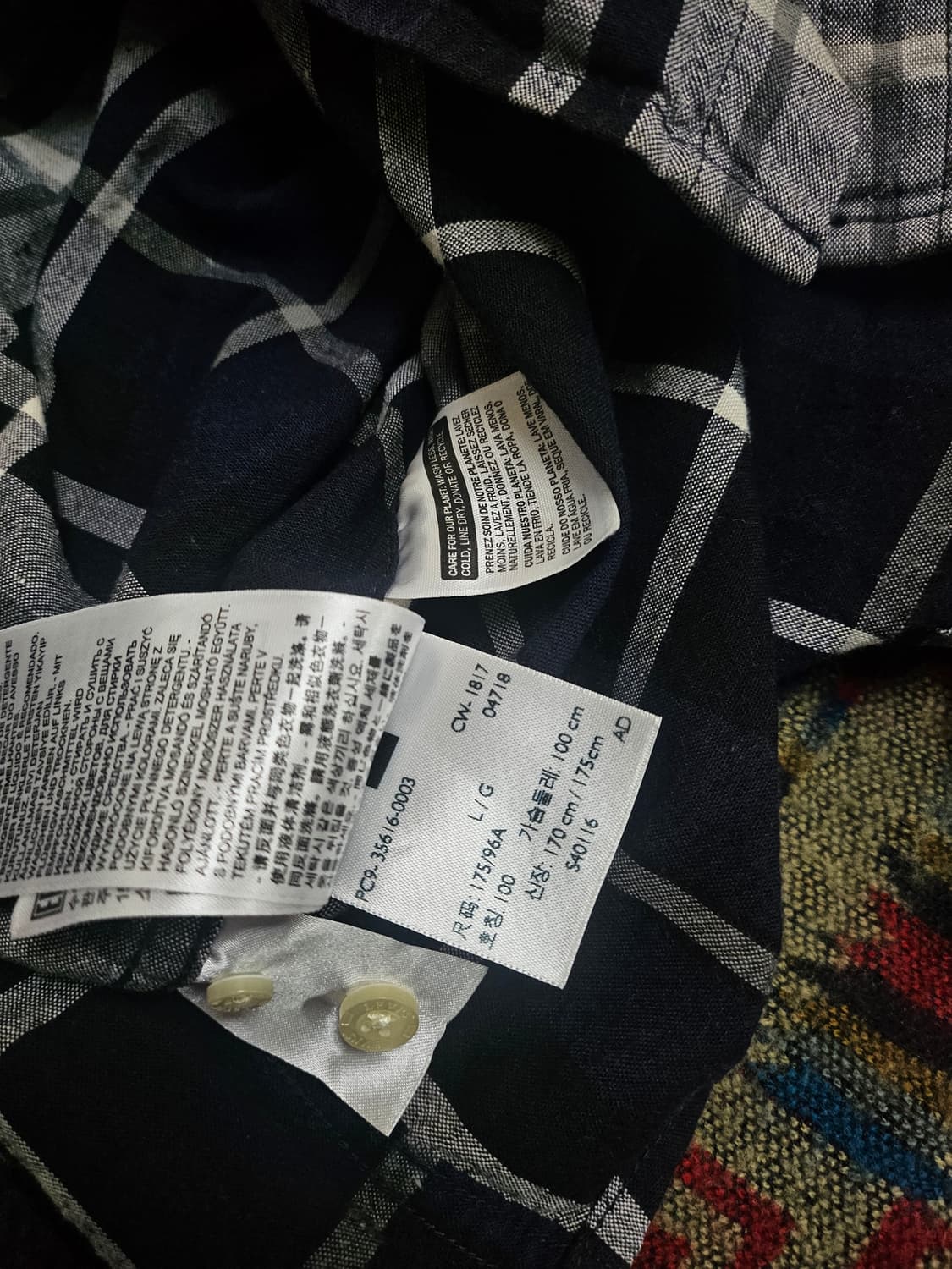 Levis 코튼 체크 셔츠 L 상품이미지7