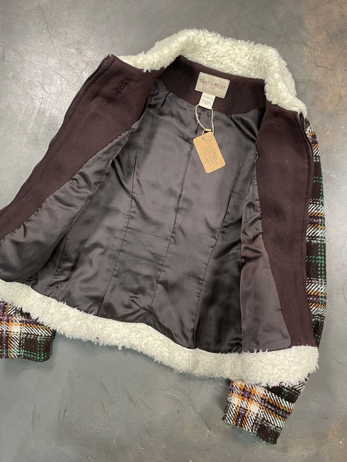 빈티지 타탄 체크 울 자켓 상품이미지5