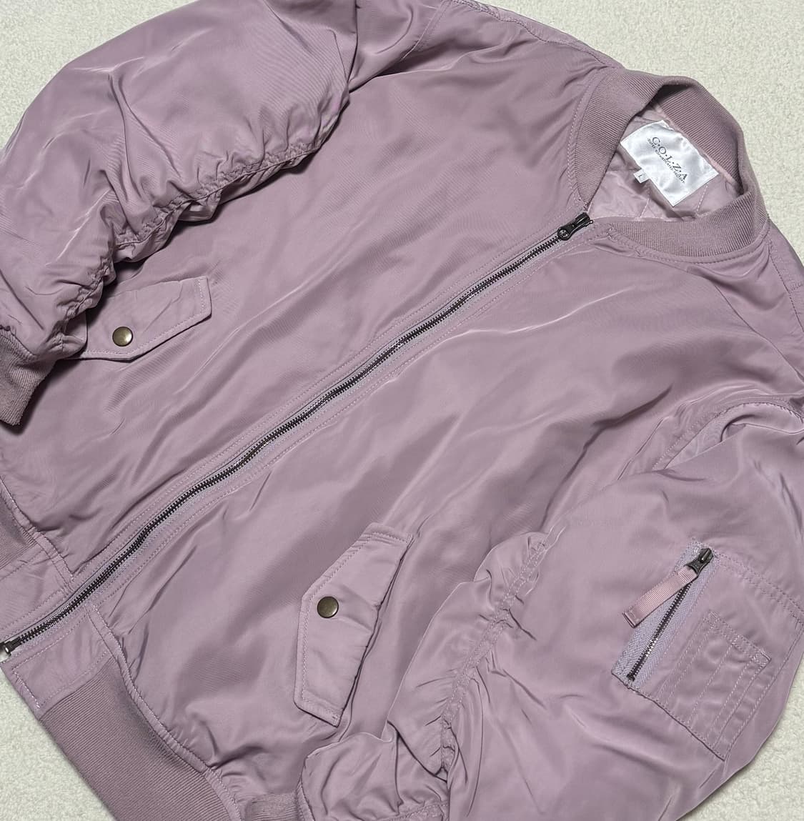 Japanese vintage COLZA 라벤더 핑크 항공점퍼  상품이미지3