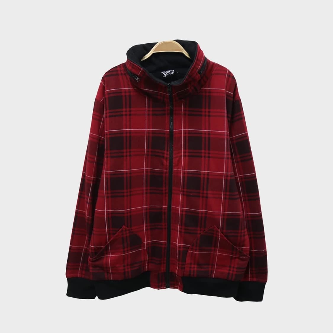 BAD BOY 체크 하이넥 집업 62400 상품이미지1