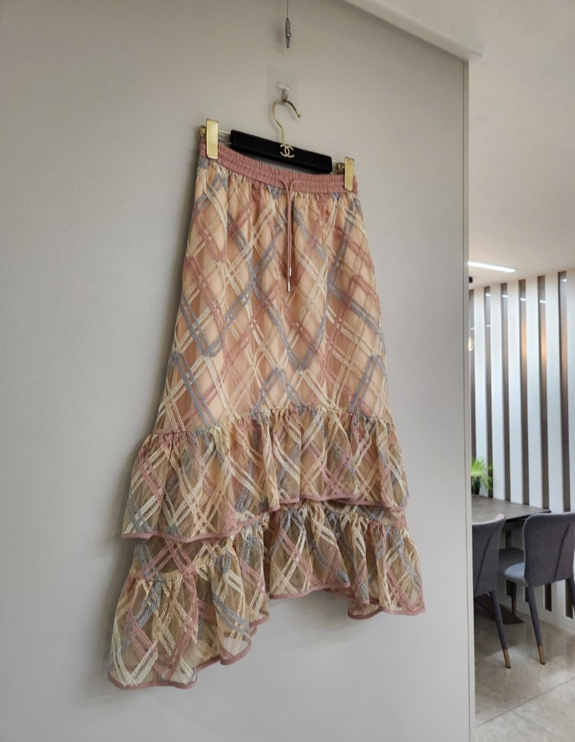 오즈세컨 티어드 밴딩 스커트 61사이즈(44사이즈) 상품이미지7