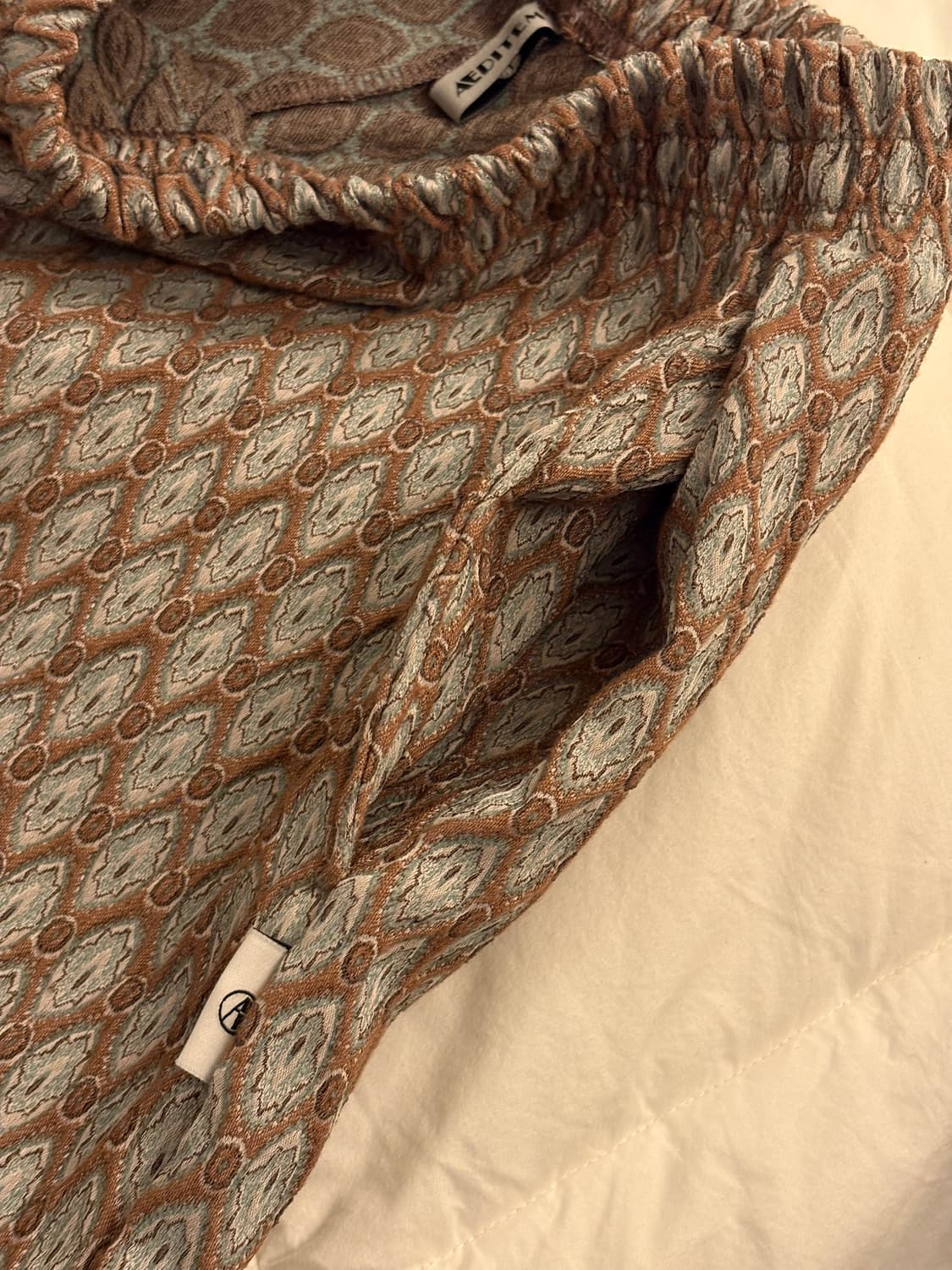 Aeditem 자카드 훅 밴딩 팬츠 (민트) 상품이미지5