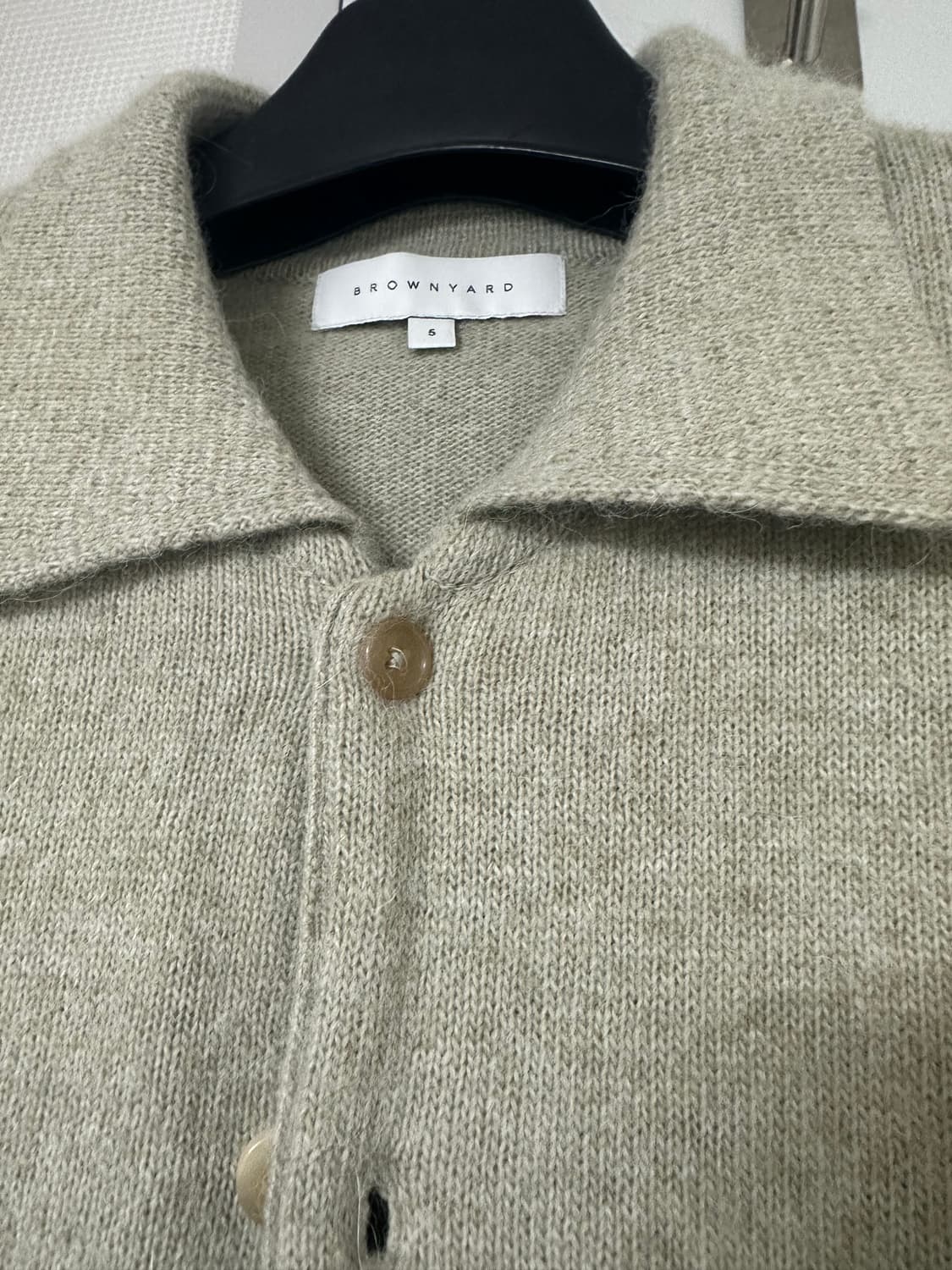 브라운야드 알파카 가디건(올리브) 5사이즈 판매 상품이미지2