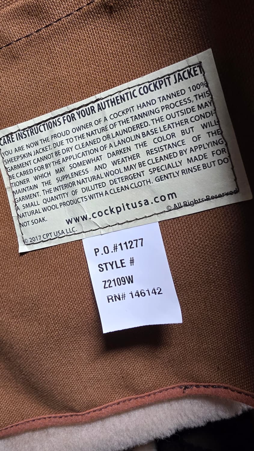 (새제품) 톰하디 무스탕 콕핏 정품 42 로열 사이즈 상품이미지5