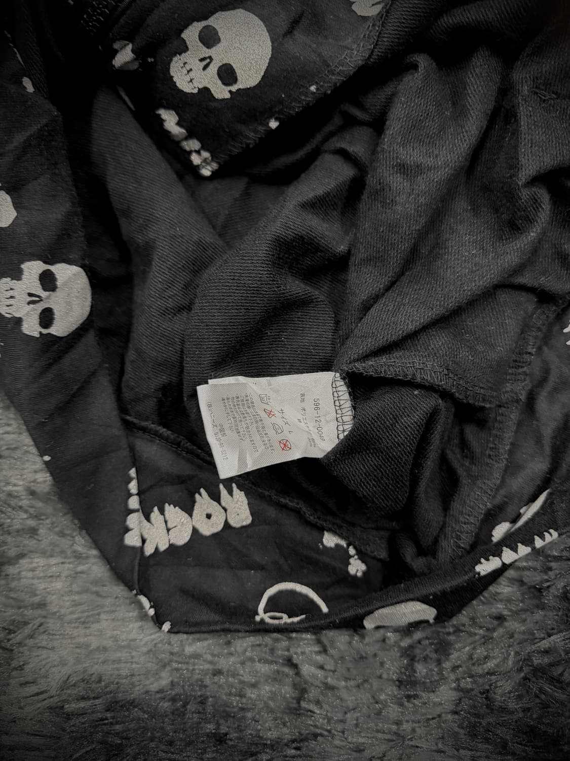 해골 패턴 블랙 악마귀 디테일 펑크 후드집업 상품이미지7