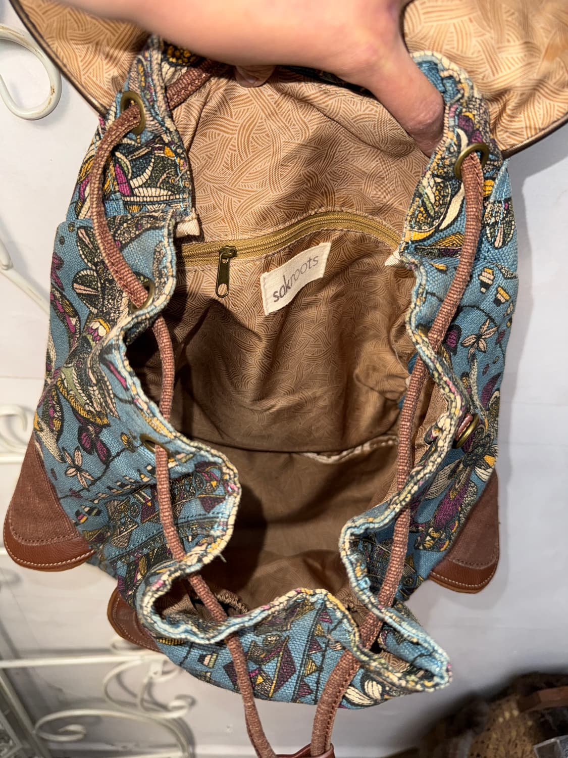 Sakroots blue ethnic multi pocket 백팩 상품이미지4