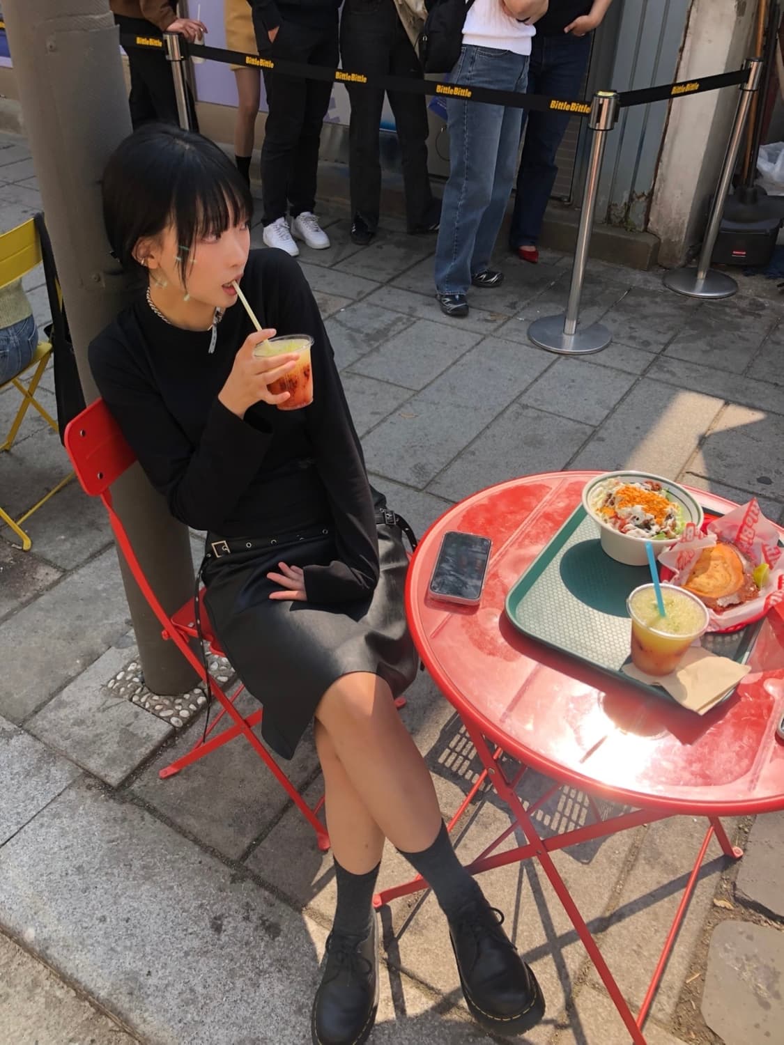 데어드 eyelet strap midi reather skirt 상품이미지6