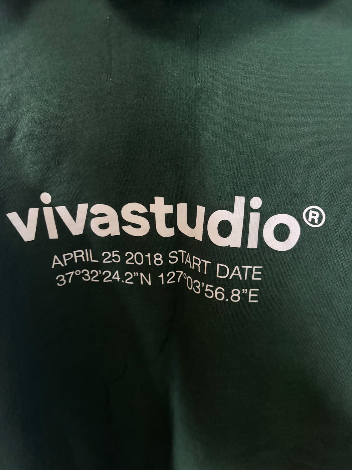 비바스튜디오 다크 그린 후드티 상품이미지5