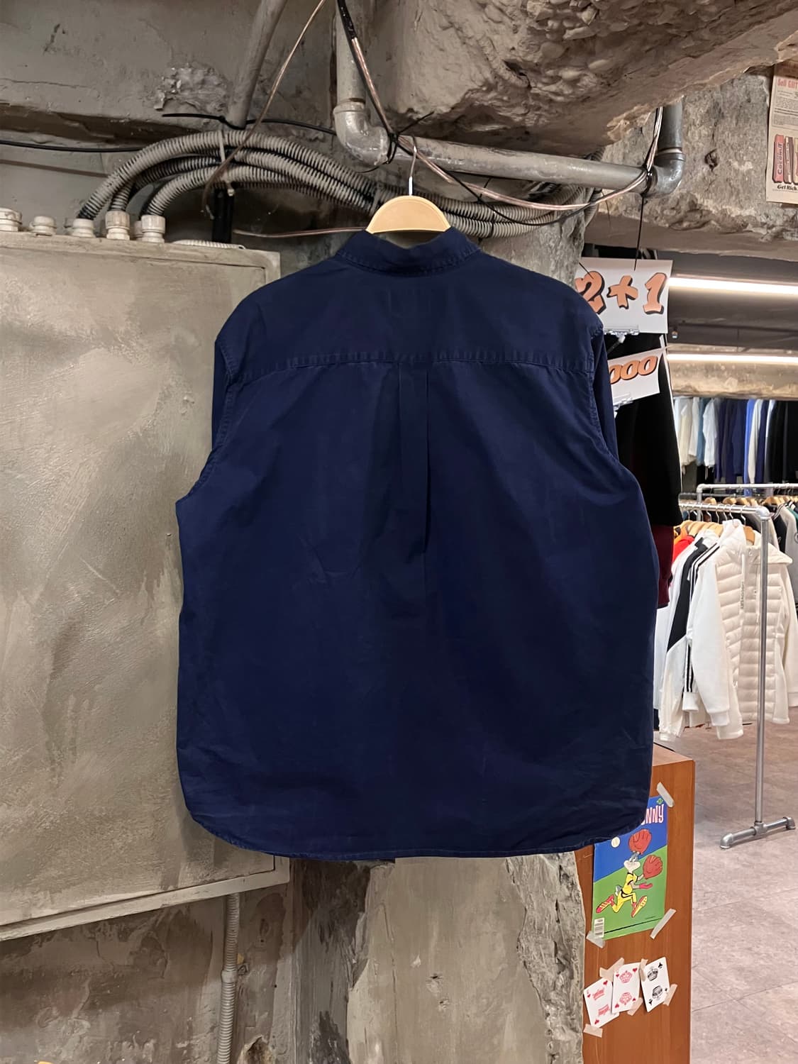 후아유 베이직 셔츠 네이비 M #csz3618 상품이미지2