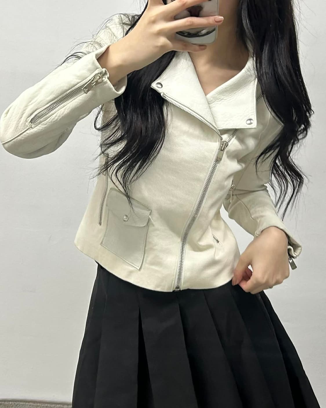 [36] 산드로 양가죽 라이더 자켓 상품이미지4