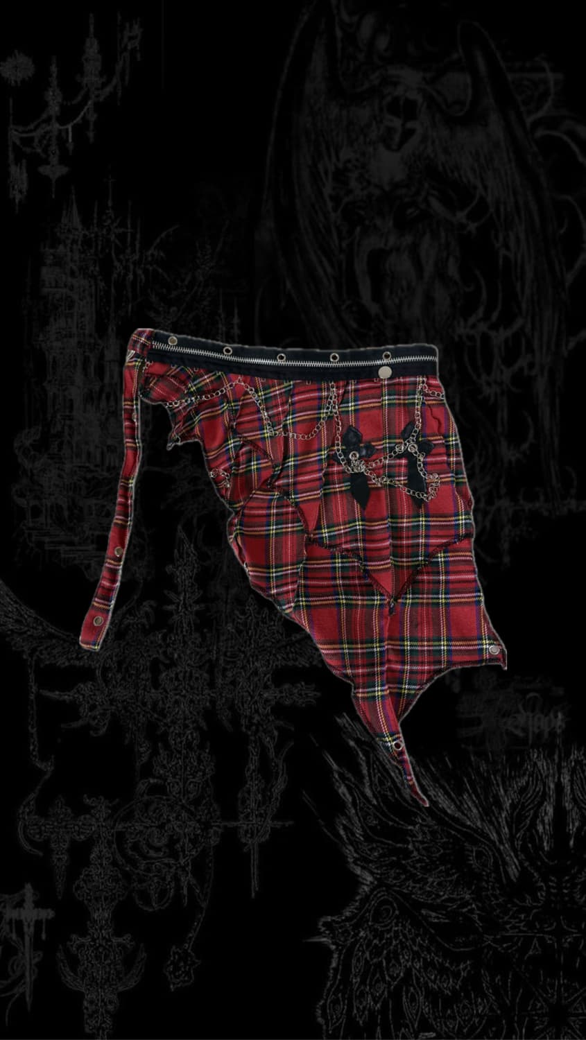 ACDC RAG Punk goth layered skirt 상품이미지2
