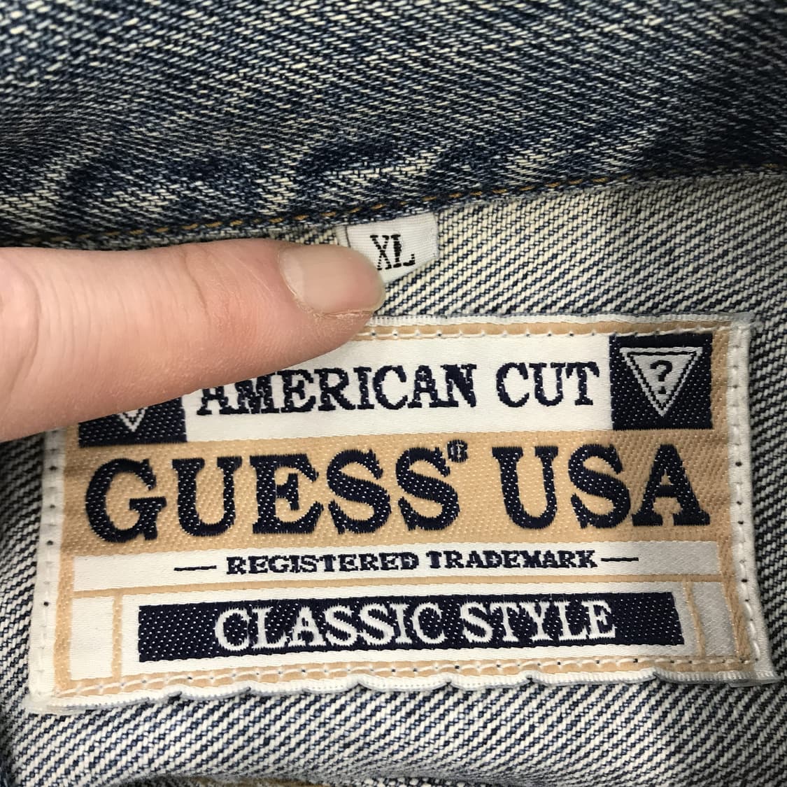 게스 USA 90s 데님 트러커자켓 [XL] 상품이미지5