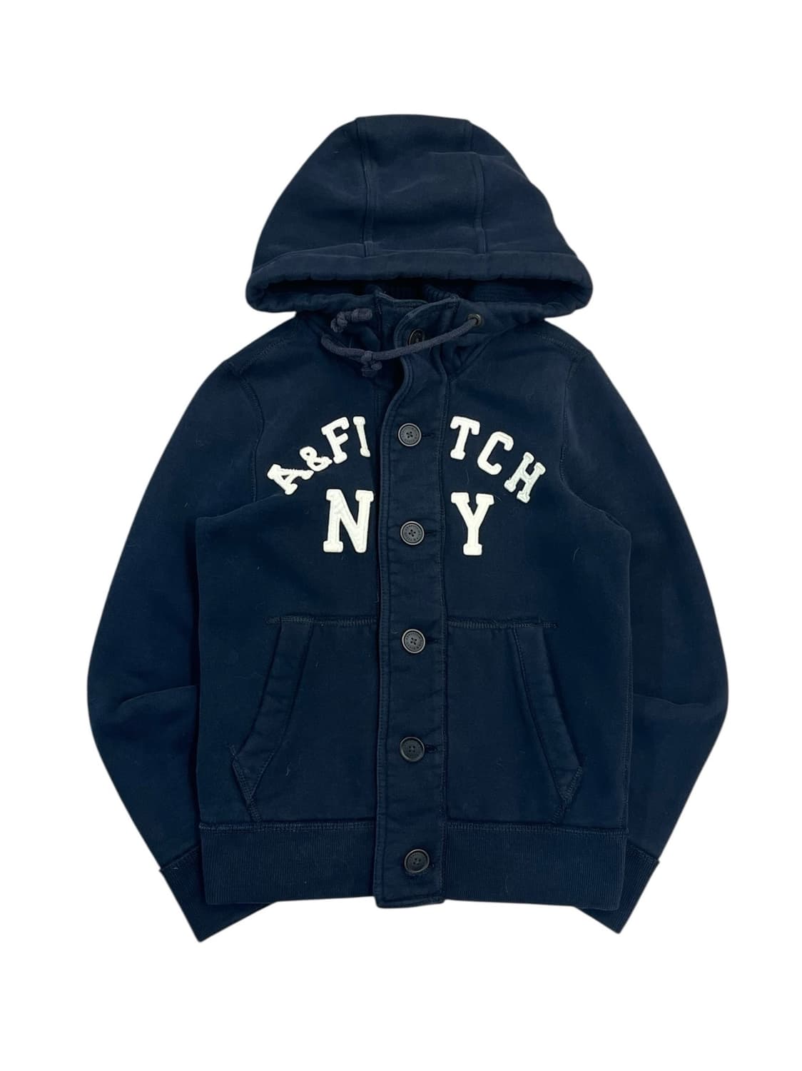 아베크롬비 버튼 기모 후드집업 네이비 S #csz3680 상품이미지3