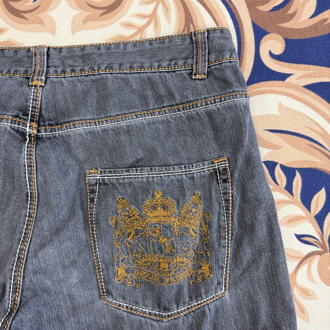 (34) GIORGIO& AMBER 올드스쿨 흑청 데님팬츠 상품이미지2