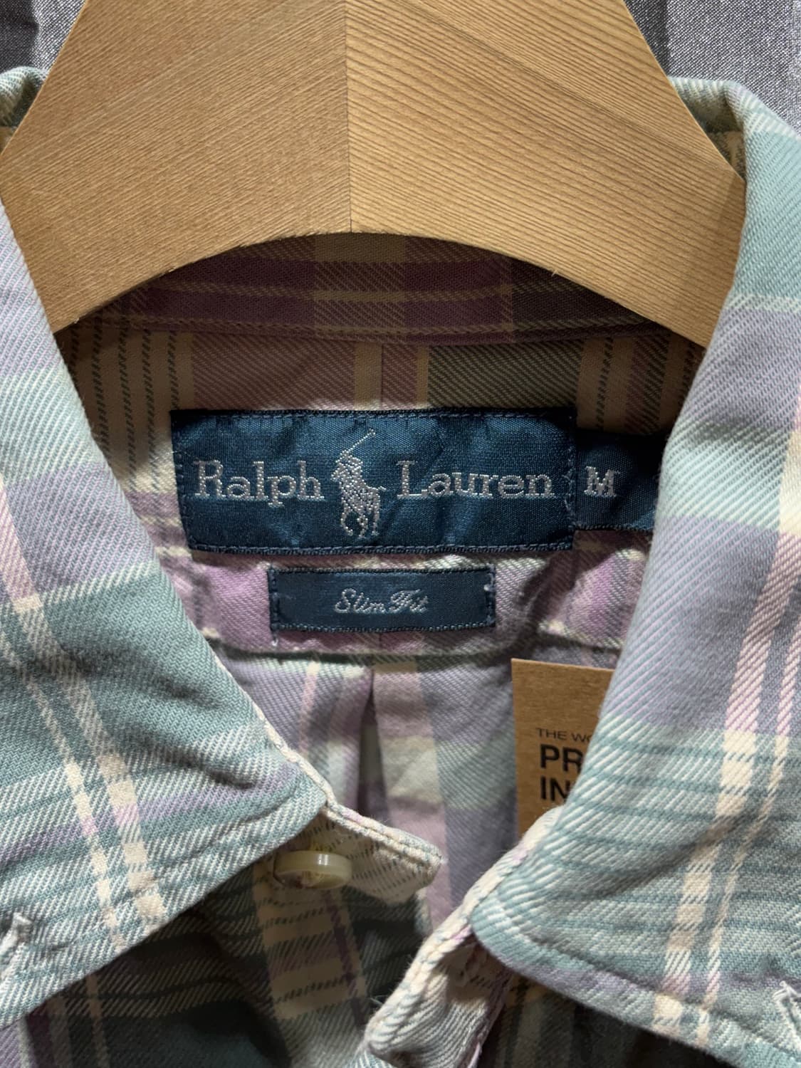 M 폴로랄프로렌 오렌지 포니 컬러믹스 체크셔츠 상품이미지5