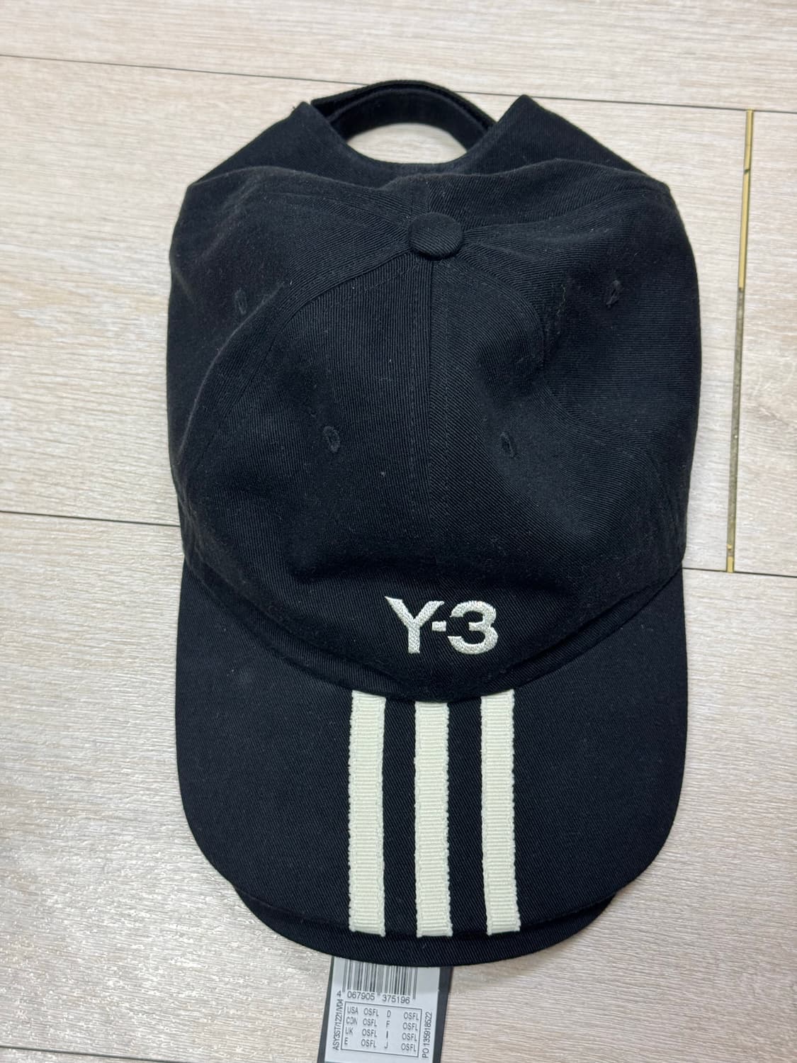 Y-3 스트라이프 볼캡 블랙 OSFL 상품이미지3