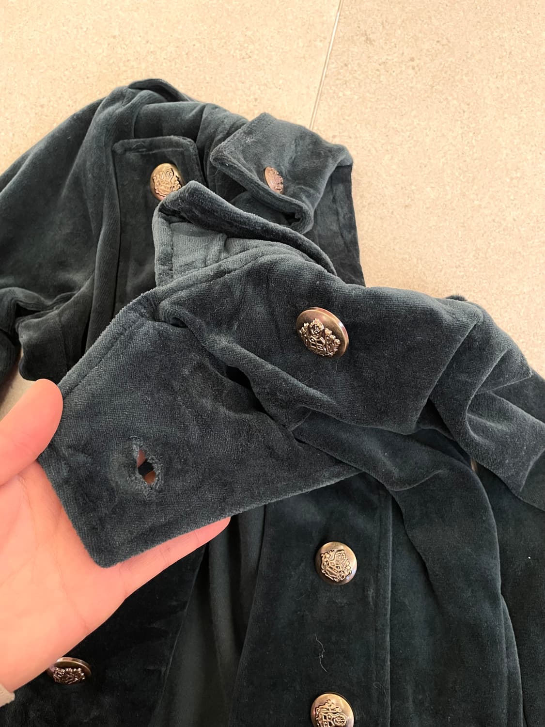 청록 벨벳 나폴레옹 자켓 상품이미지5