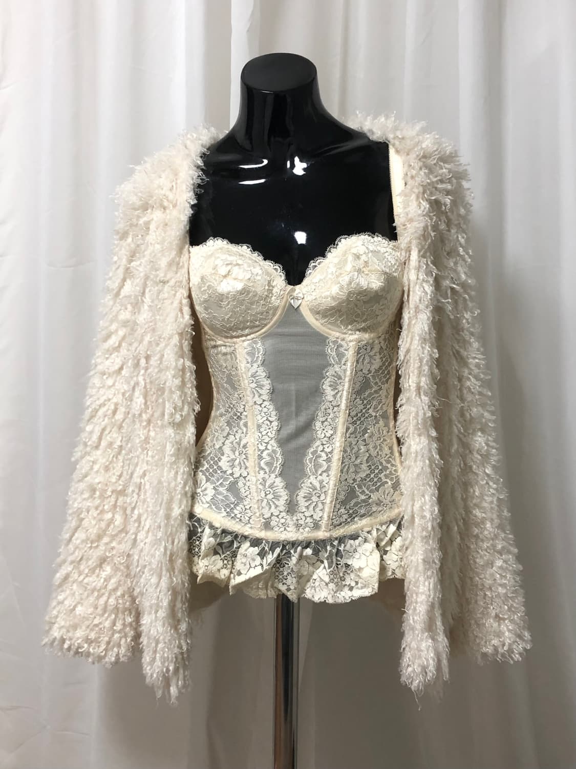 화이크 그런지 퍼가디건 상품이미지1