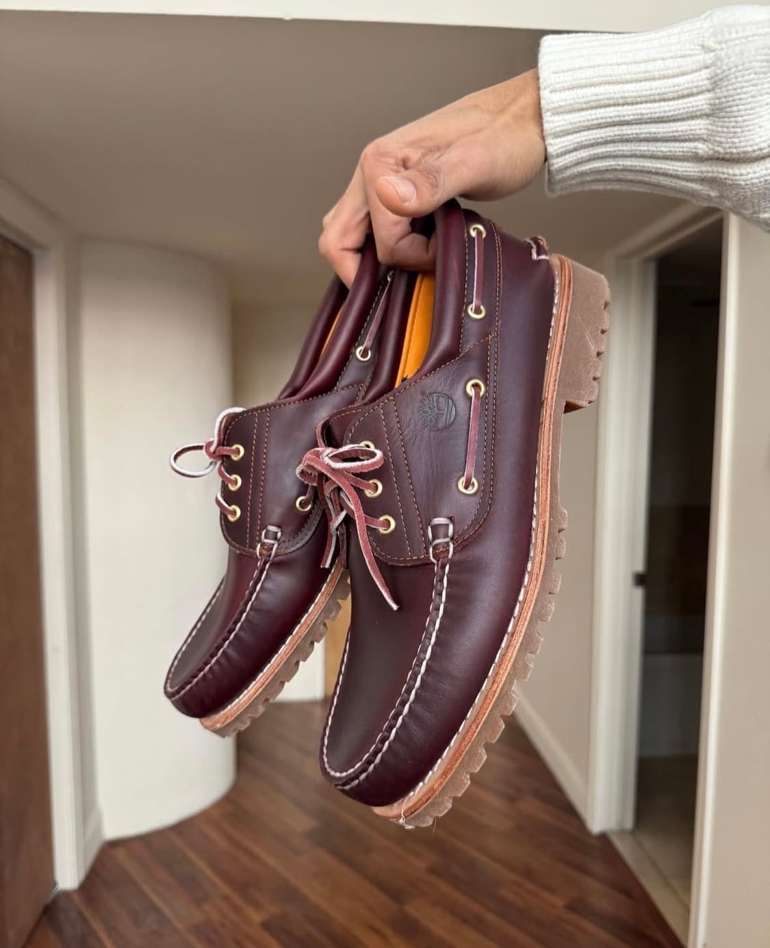 팀버랜드 보트슈즈 버건디 265 상품이미지2