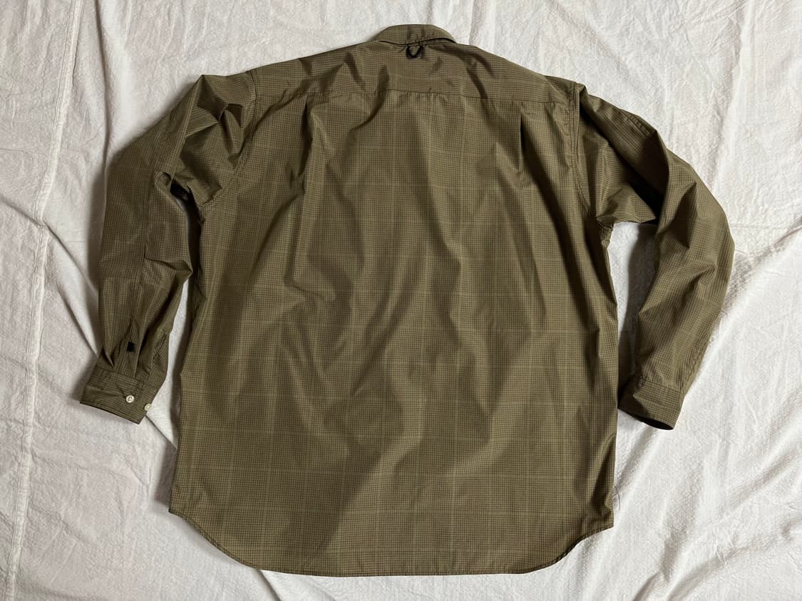 (새상품)(L)다이와피어39 테크 워크 셔츠 (베이지 체크) 상품이미지2