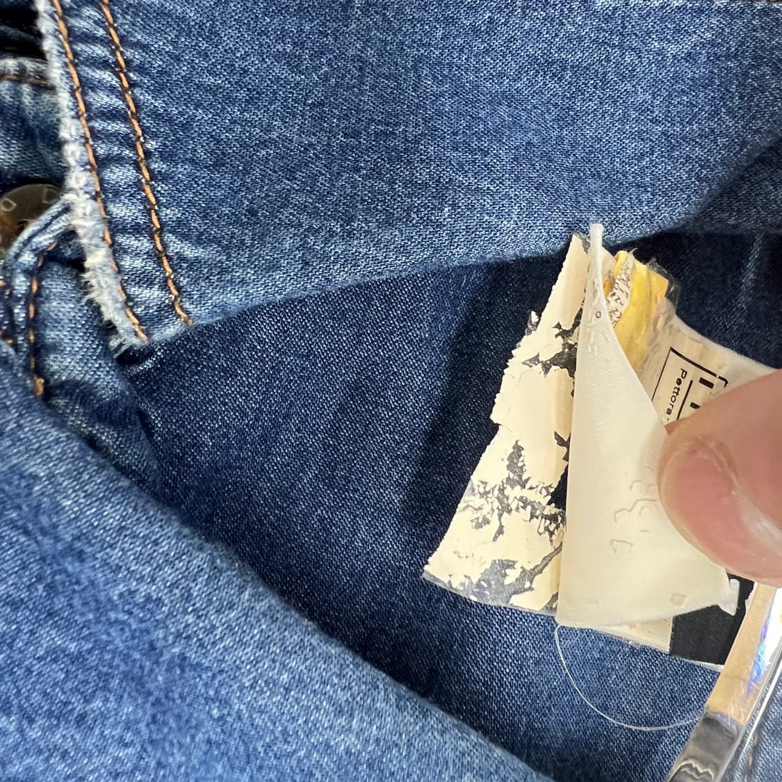 돌체앤가바나 스웨이드 패치 포켓 웨스턴 데님 셔츠 50 상품이미지9