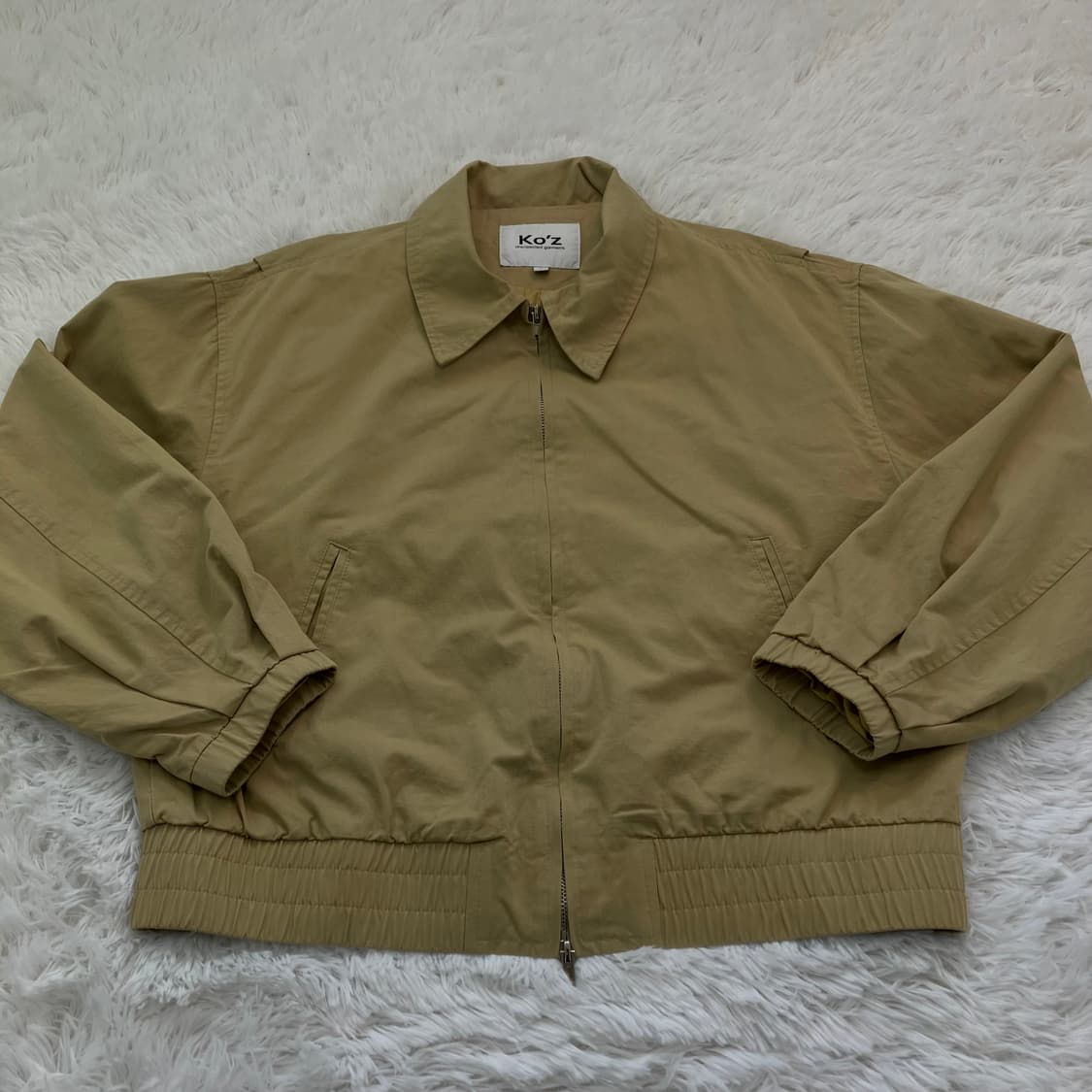 빈티지 베이지 크롭 블루종 759 y2k 스트릿 갸루 펑키 일본빈티지 상품이미지2