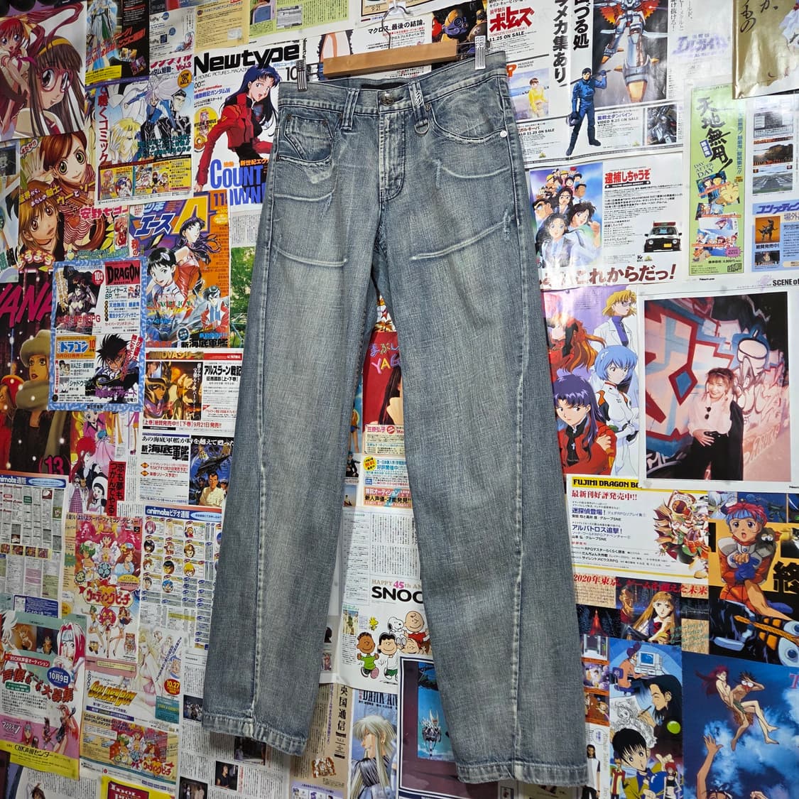 마자플라바 연청 자수 워싱 데님팬츠 상품이미지5