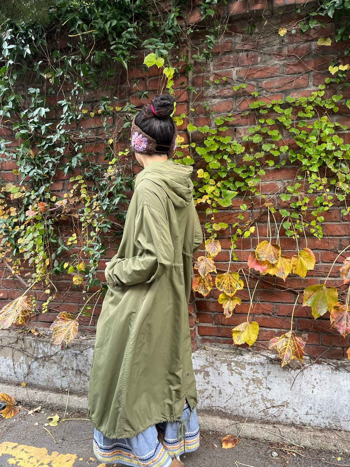 Titicaca 그린 카키 롱 후드 야상 상품이미지6