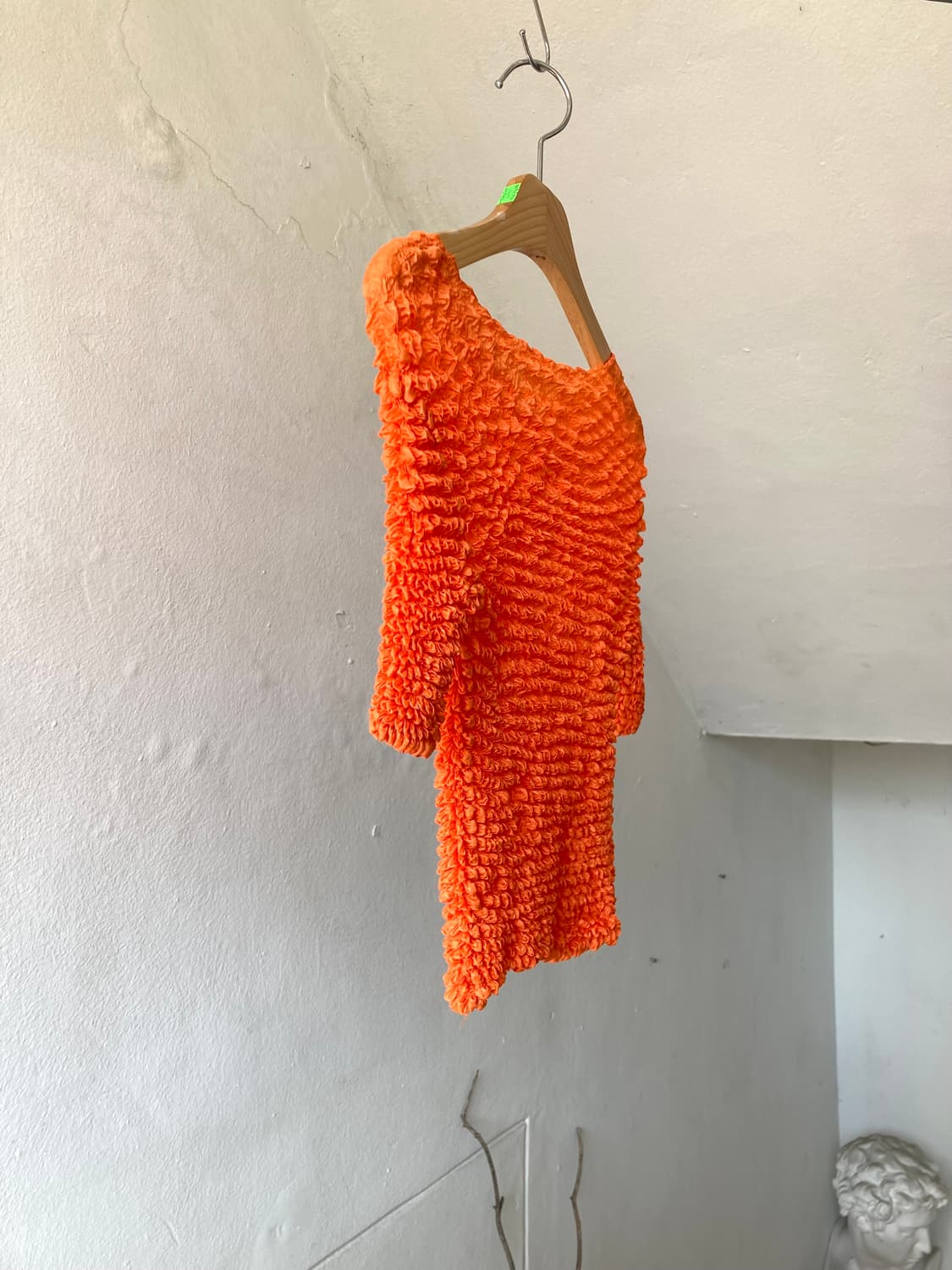 올록볼록 오렌지 반팔 블라우스 상품이미지6