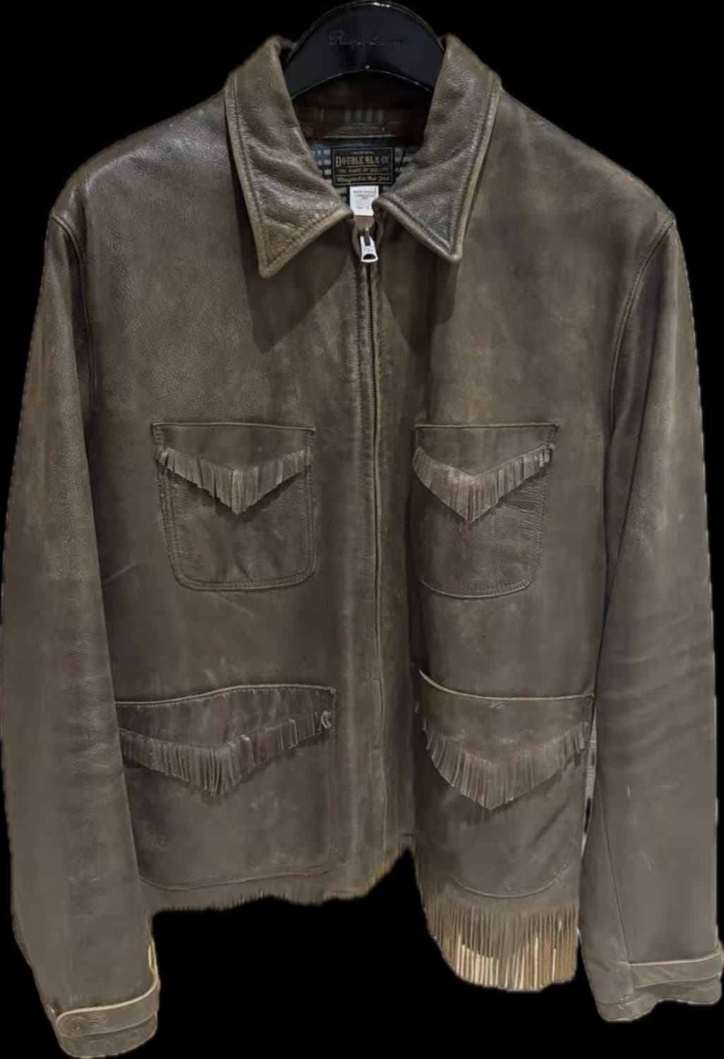 rrl 프린지 레더자켓 m 상품이미지2