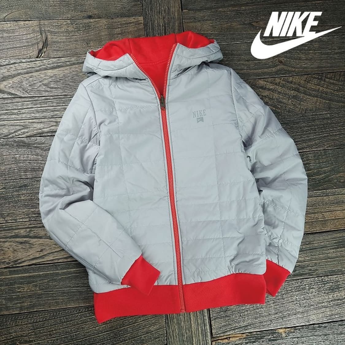 [나이키] 리버시블 양면 경량 패당 후드 집업 자켓 M19223 상품이미지1