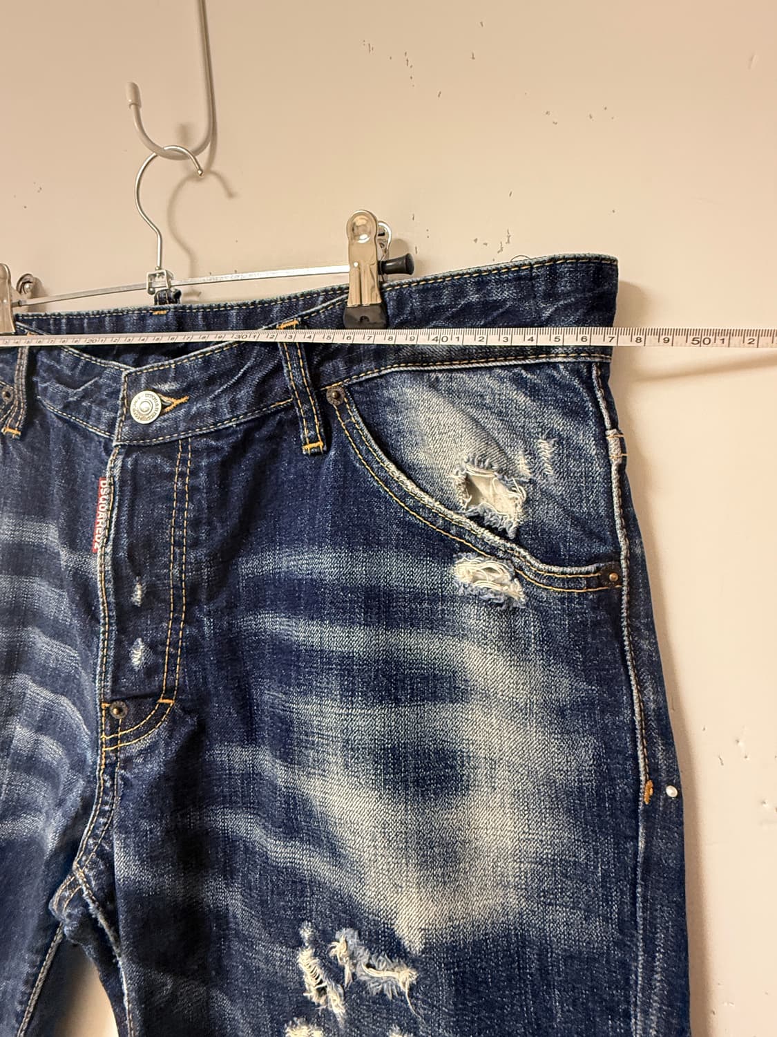 💙 디스퀘어드2 워싱 디스트로이드 데님 50 / 남성 빈티지 버튼플라이 상품이미지9