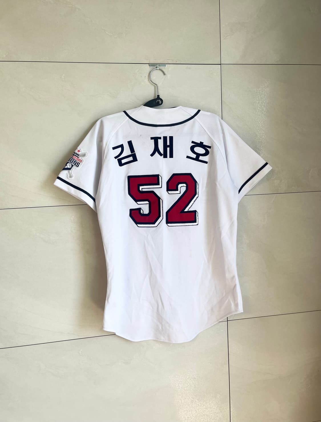 2015 한국시리즈 우승 패치 두산 베어스 김재호 마킹 홈 유니폼 (90 상품이미지2