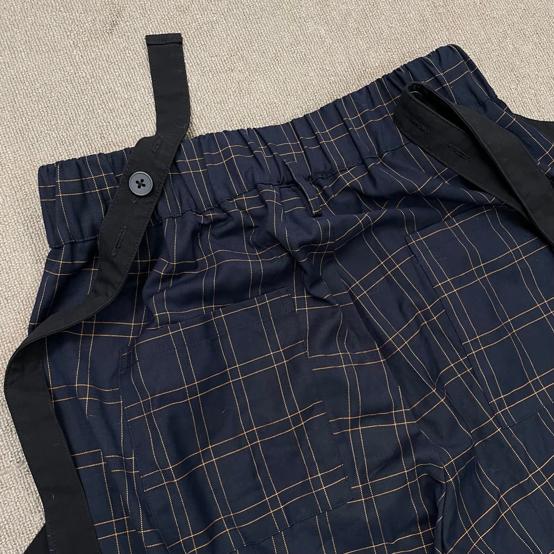 Casper John japan 캐스퍼존 서스펜더 체크 와이드 팬츠  상품이미지7