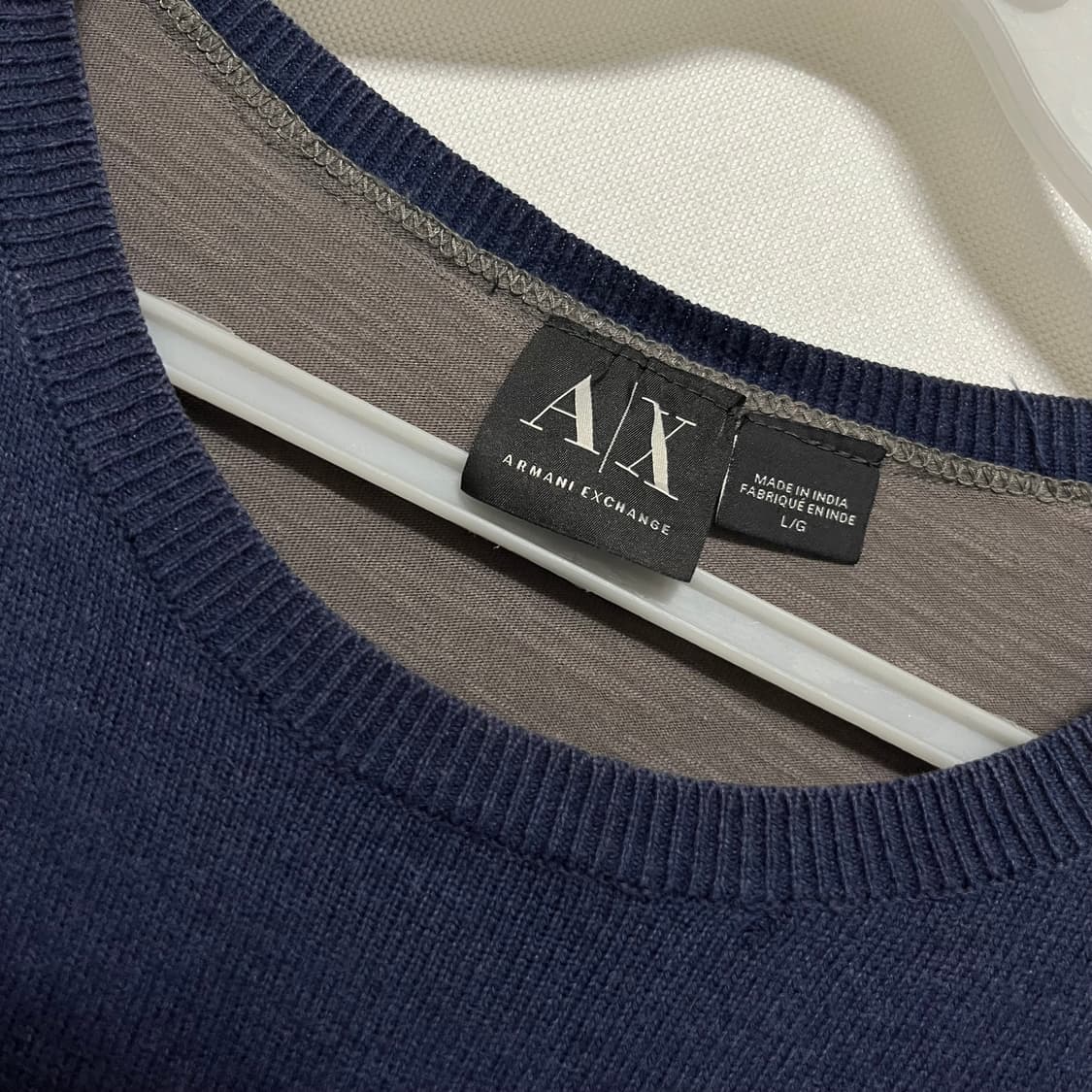 A|X 아르마니 익스체인지 네이비 니트 L 상품이미지2