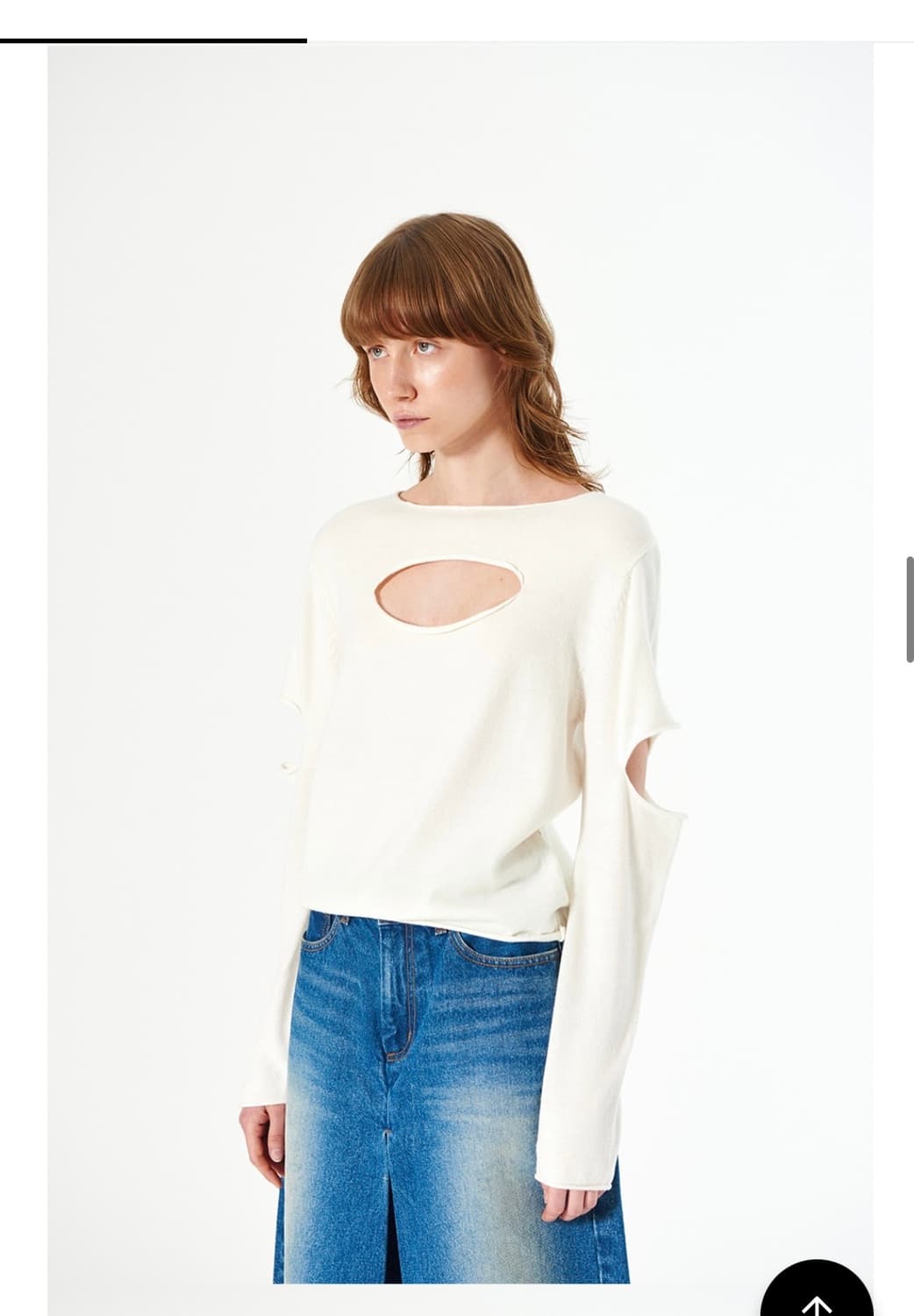 다이애그널 컷팅 홀 니트 cutting hole knit 상품이미지6