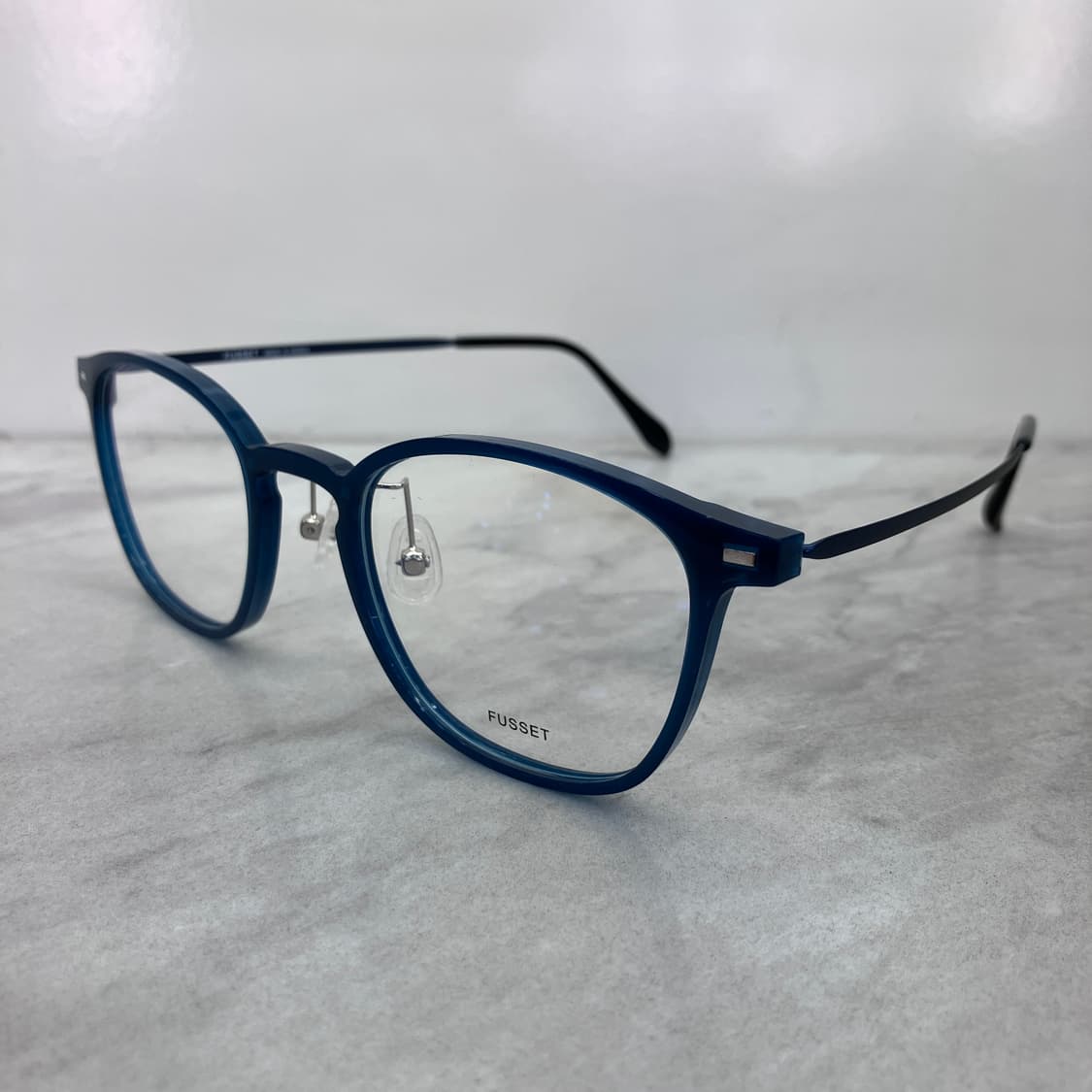 C62 FUSSET 블루 웰링턴 콤비 뿔테 안경 상품이미지7