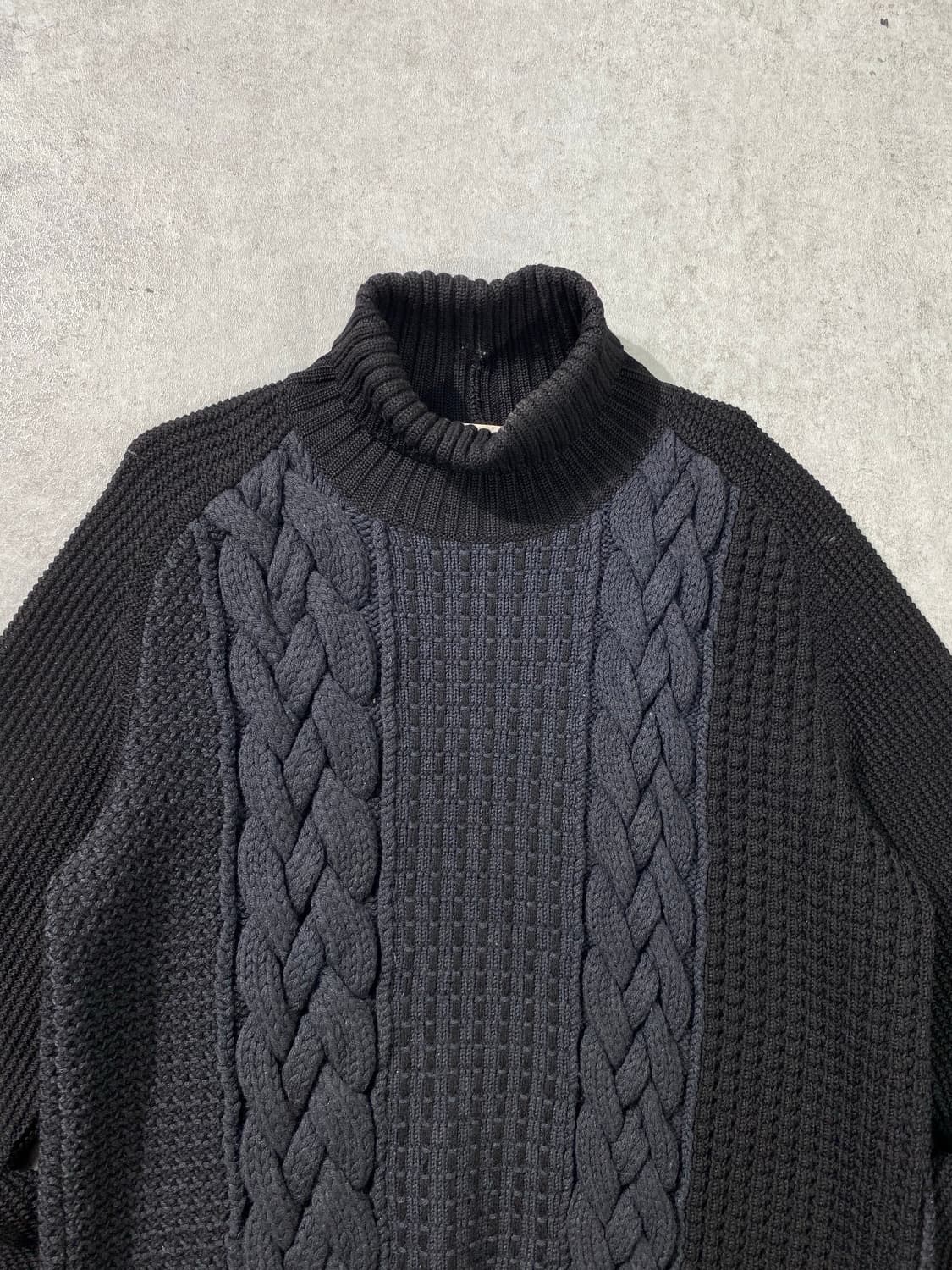 [M] 90s Iceberg 아이스버그 이태리메이드 터틀넥 울 니트 상품이미지3