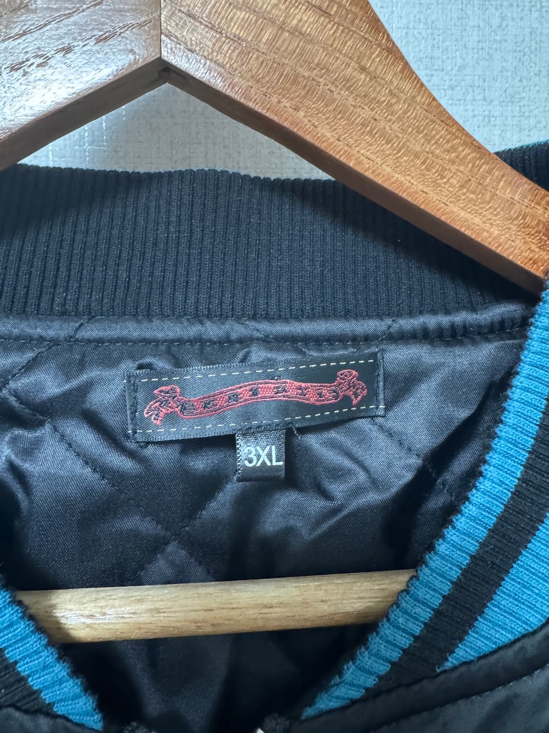 스카쟌 자켓 블랙/블루 구미호 자수 3XL 상품이미지7