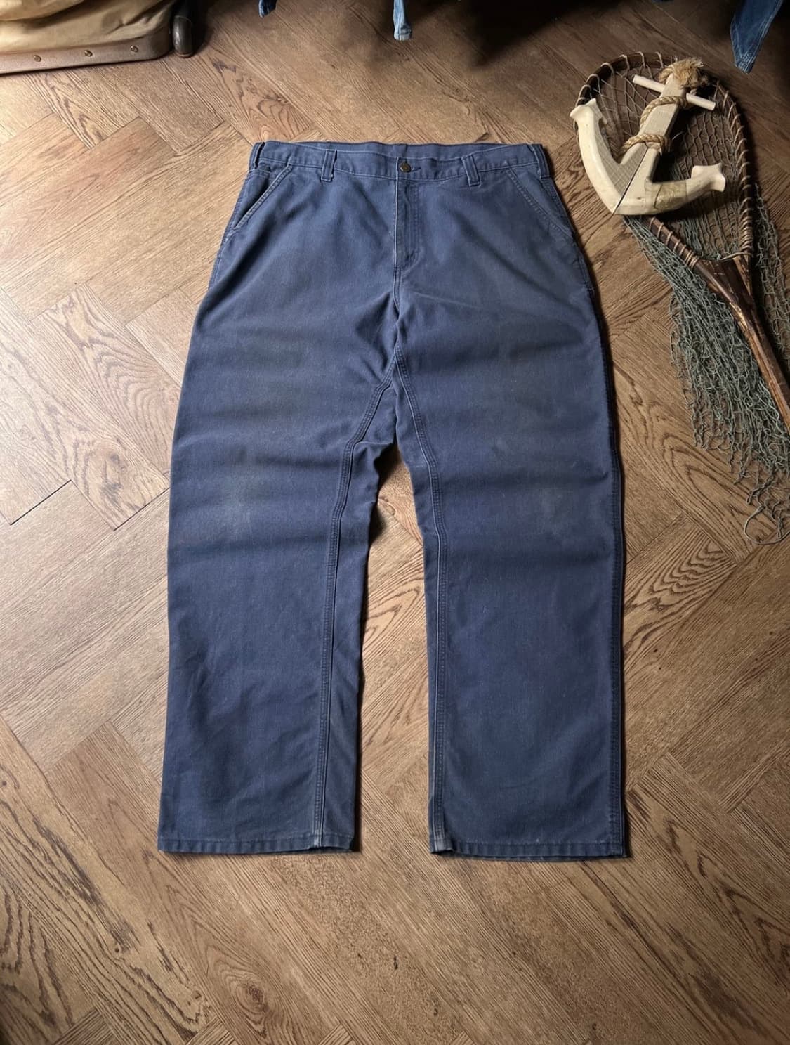 칼하트 싱글니팬츠 패트롤블루 36 덩가리핏 상품이미지2