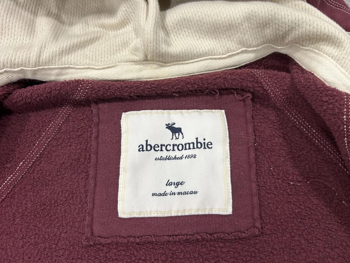 아베크롬비 앤 피치 빈티지 사슴 자수 아치 로고 후드 집업 상품이미지3