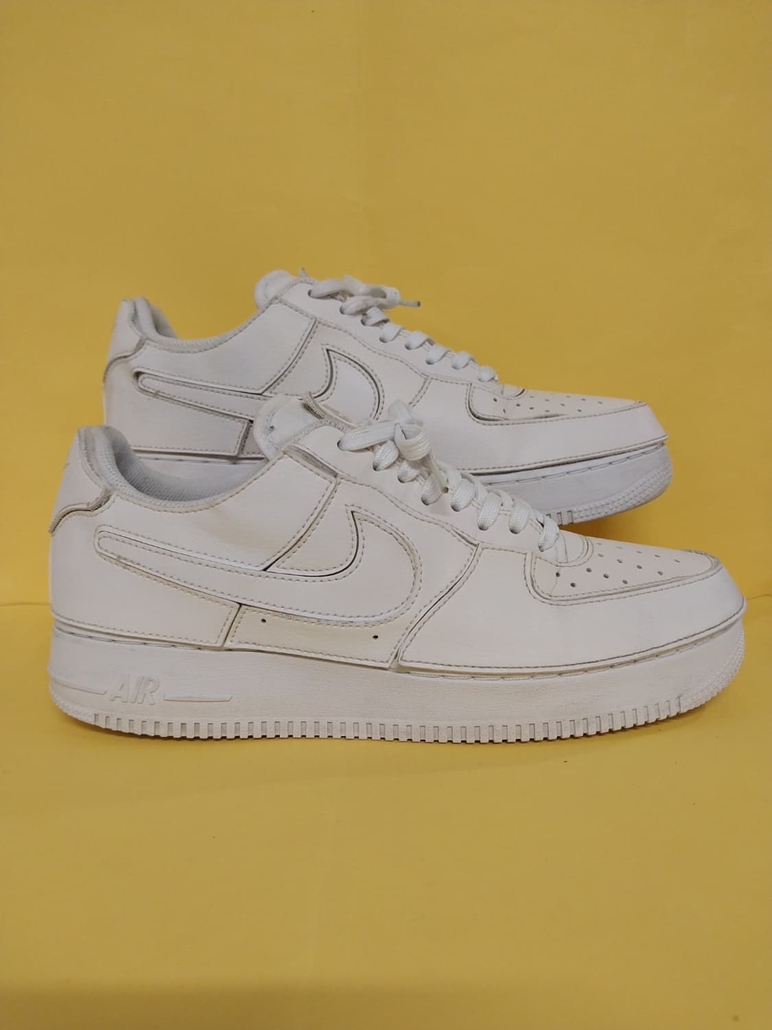남성 나이키 에어포스1 로우 1/1 스티치 커스텀 운동화 (270) 상품이미지3