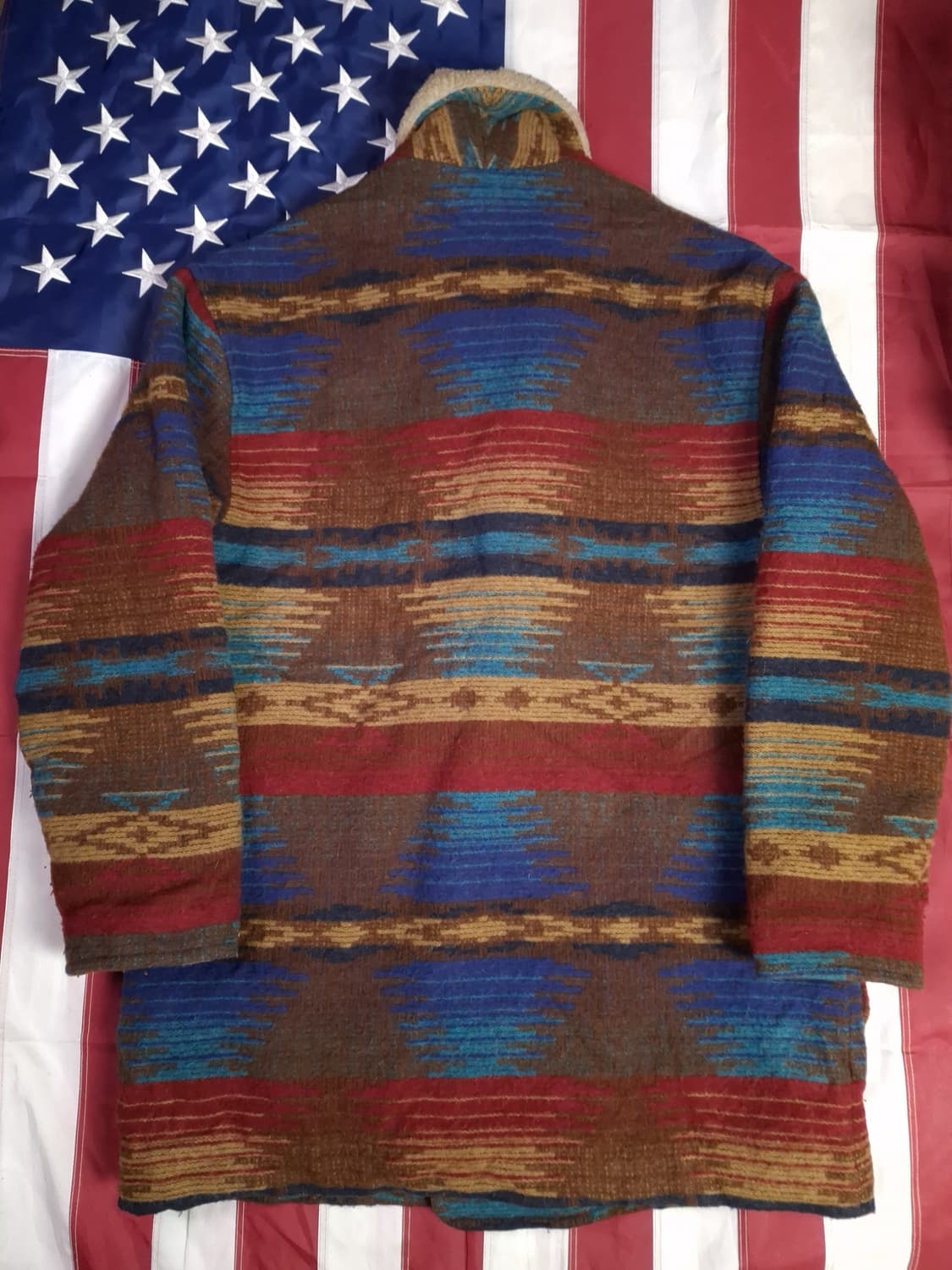 오리지날 90's 미국제조 울리치 나바호 양털카라 울코트 상품이미지7