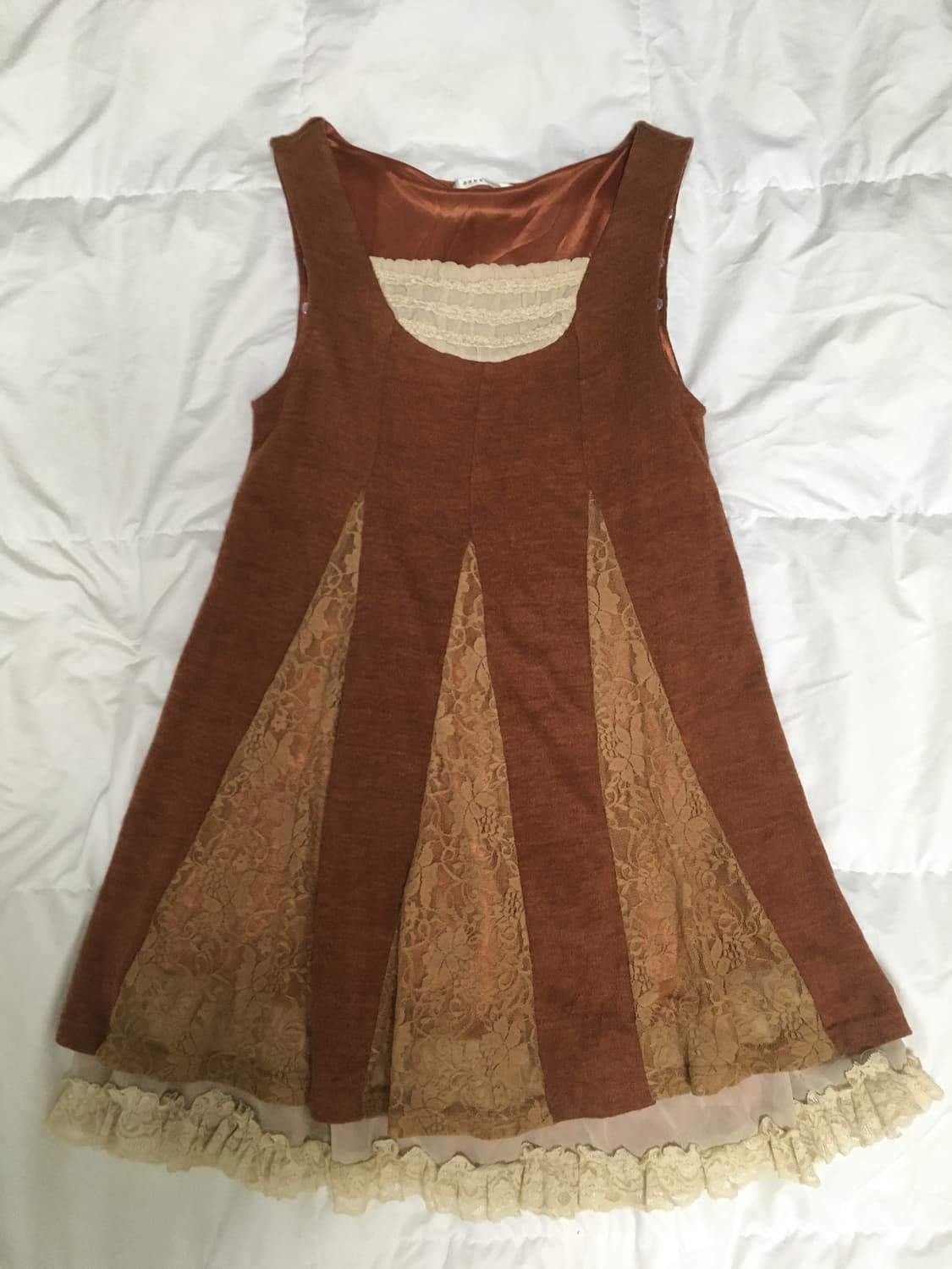 일본빈티지 히피 니트 슬리브리스 원피스 상품이미지1